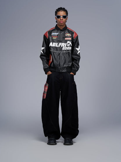 PuddleStack™ Patchwork Baggy Jeans