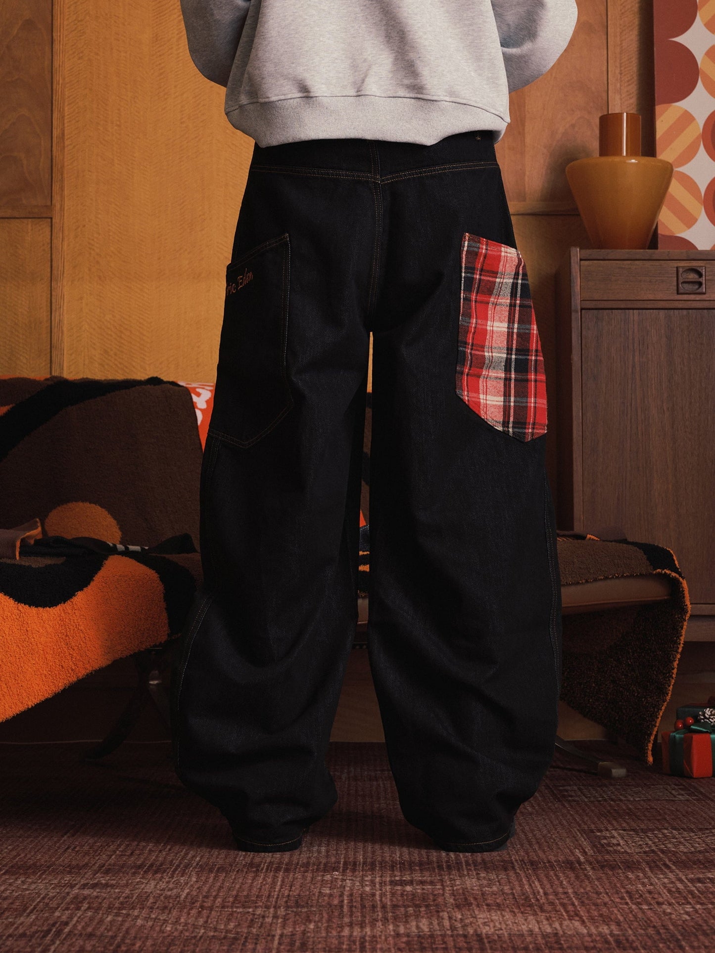 PuddleStack™ Patchwork Baggy Jeans