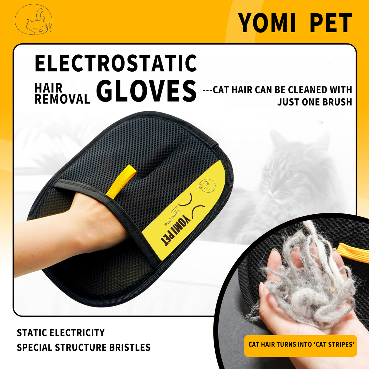 PawSweep Electrostatic Pet Hair Removal Glove