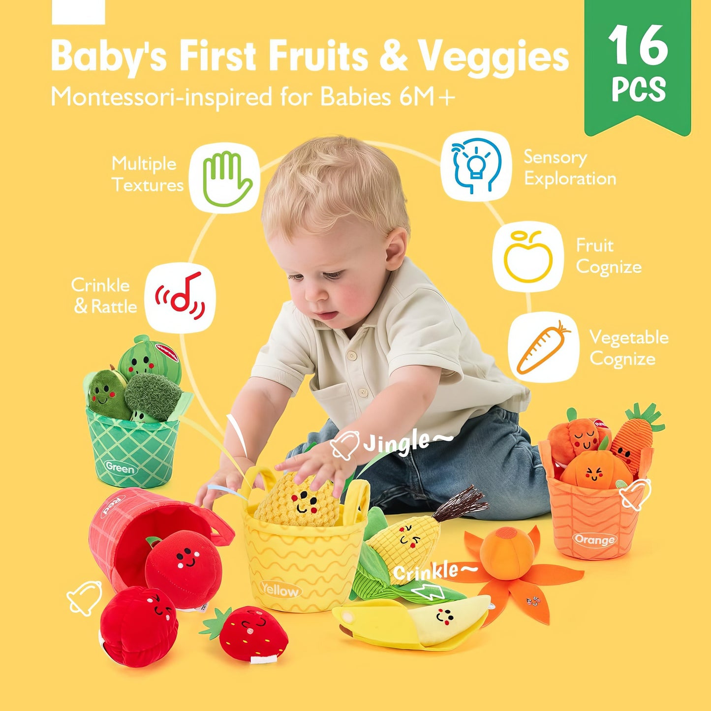 SensiHarvest™ - Plush Fruit & Veggie Set