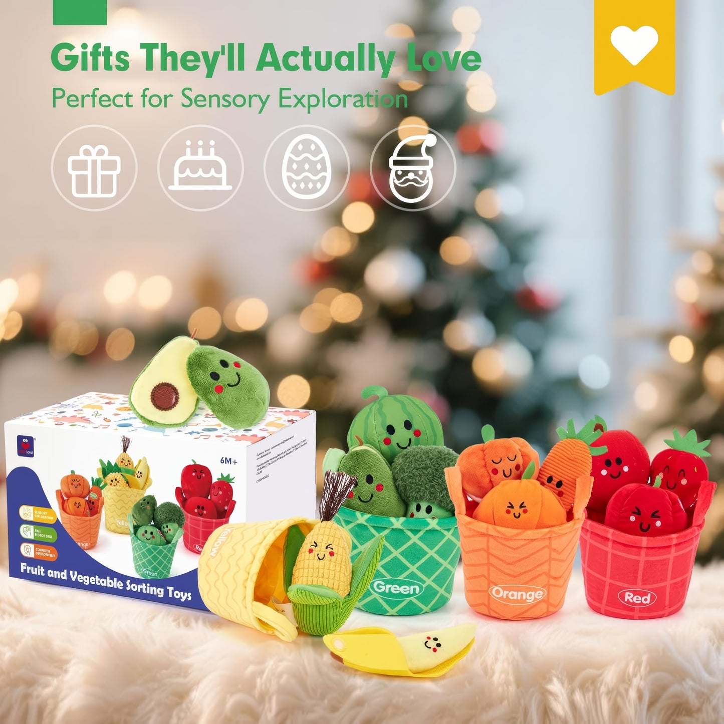 SensiHarvest™ - Plush Fruit & Veggie Set