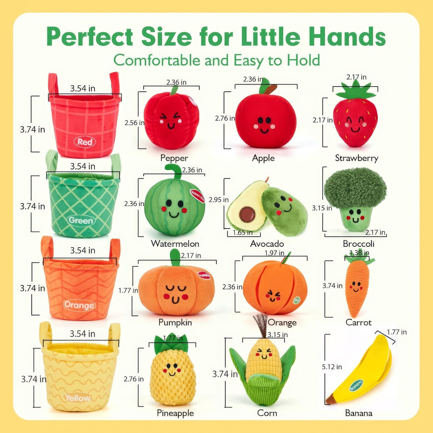 SensiHarvest™ - Plush Fruit & Veggie Set