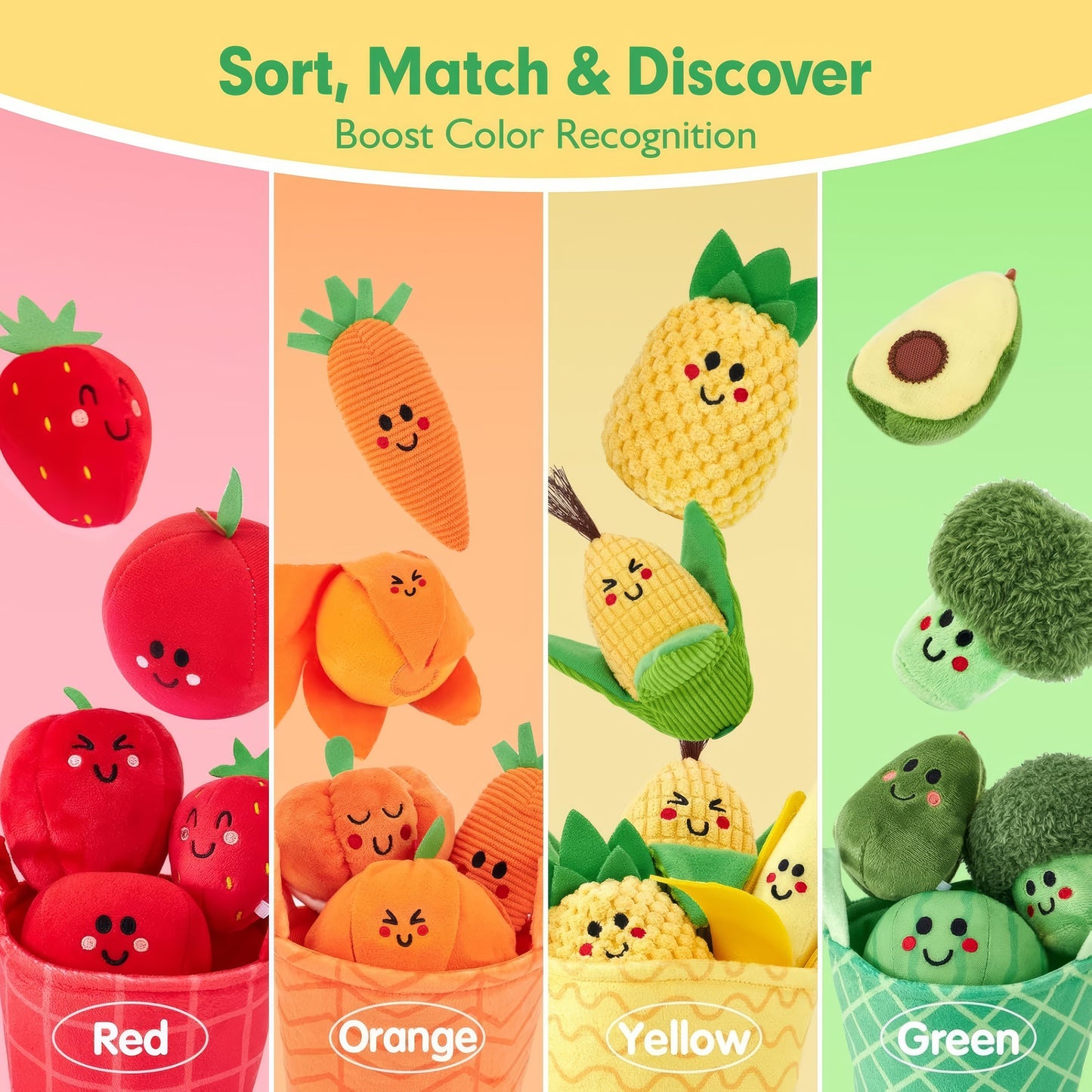 SensiHarvest™ - Plush Fruit & Veggie Set