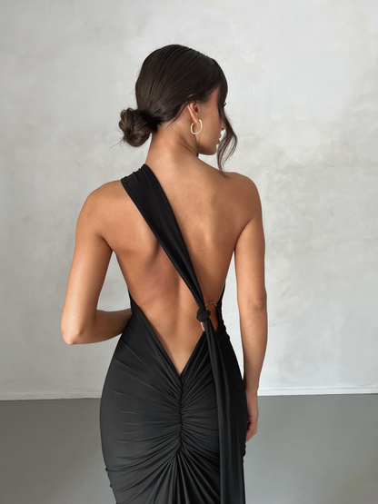 BackDrape™ Halter Maxi Dress