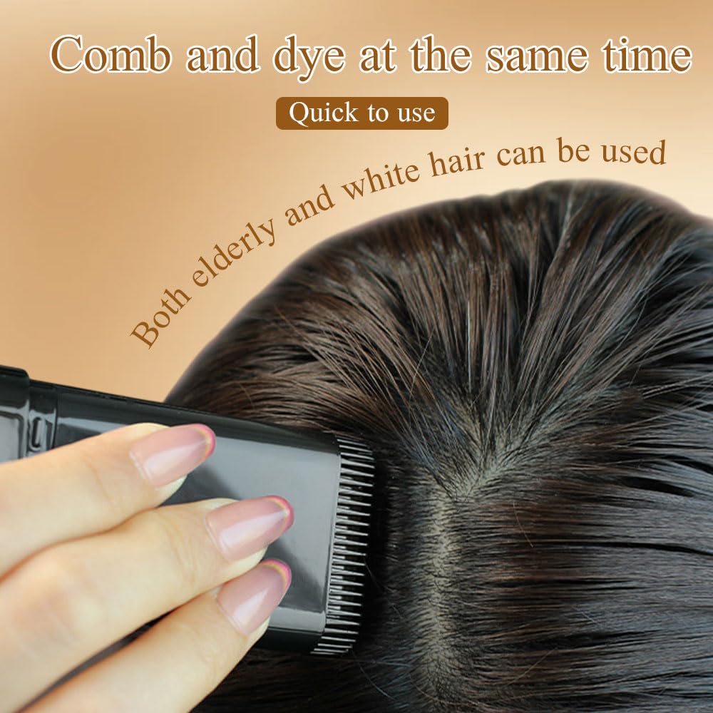 Portable Hair Dye Comb for Gray Hair Coverage