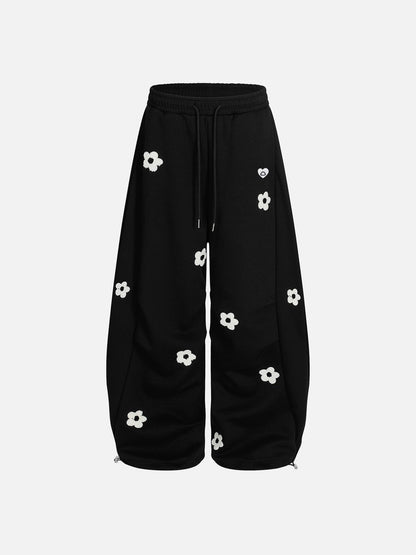 Embroidered Dog Baggy Sweatpants