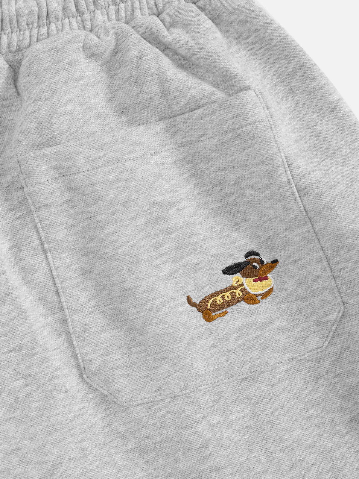Embroidered Dog Baggy Sweatpants