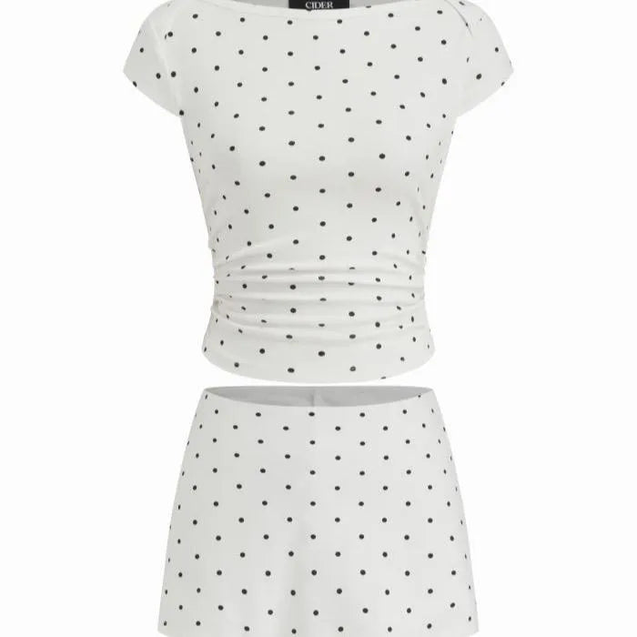 Colette Polka Dot Top & Skort Set