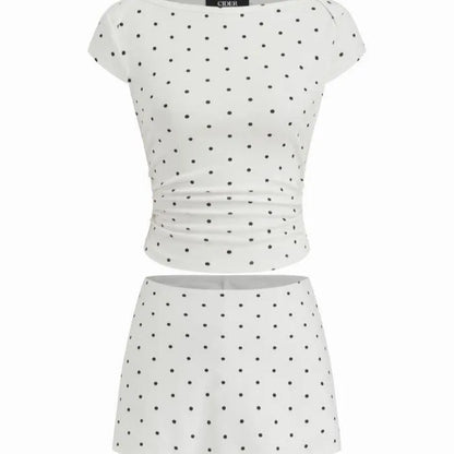 Colette Polka Dot Top & Skort Set