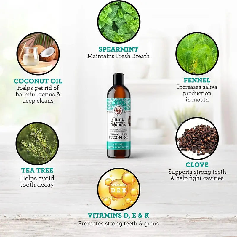 GuruNanda Coconut + Peppermint Pulling Oil (8oz)