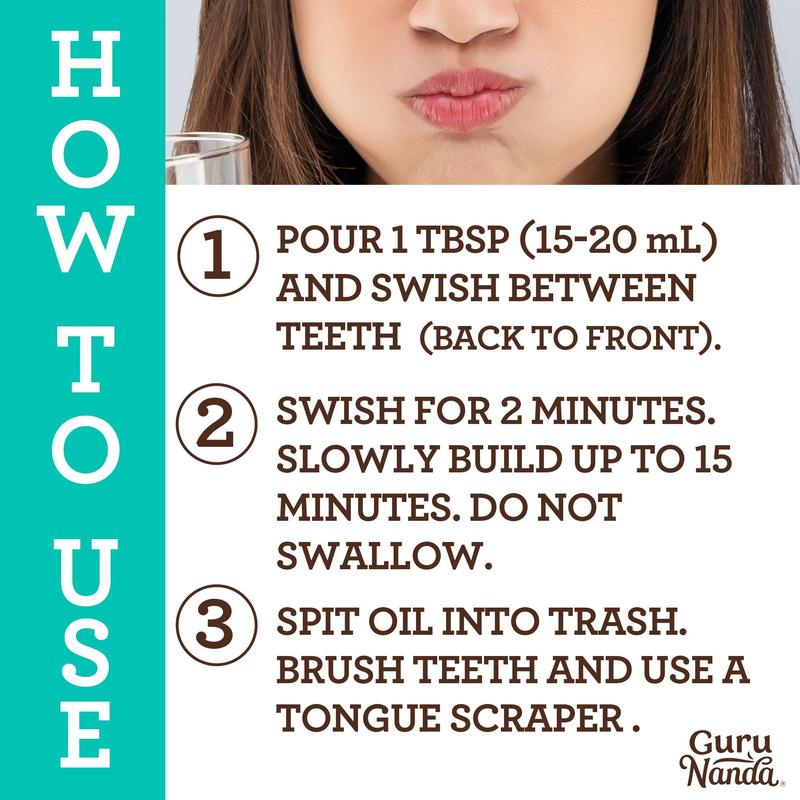 GuruNanda Coconut + Peppermint Pulling Oil (8oz)